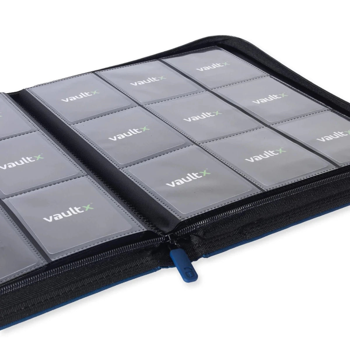 VaultX Exo-Tec Zip Binder - 9 Pocket - Blue