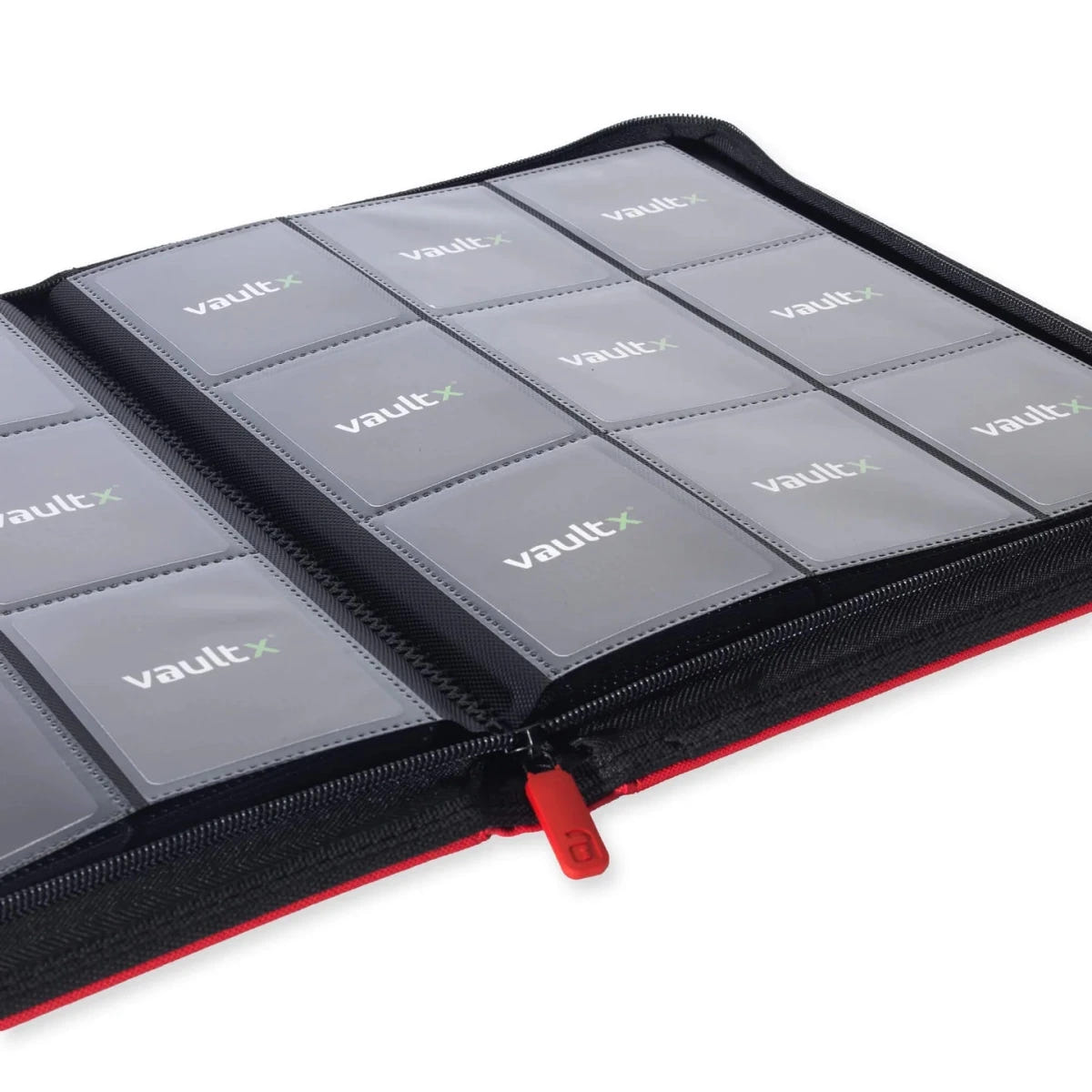 VaultX Exo-Tec Zip Binder - 9 Pocket - Red