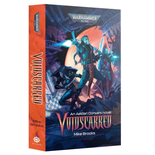 Book cover of 'Voidscarred' by Mike Brooks with a sci-fi theme on a white background
