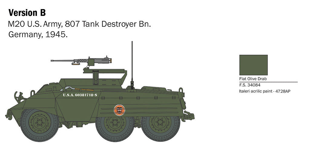 Italeri 1:56 M8/M20 - W25759