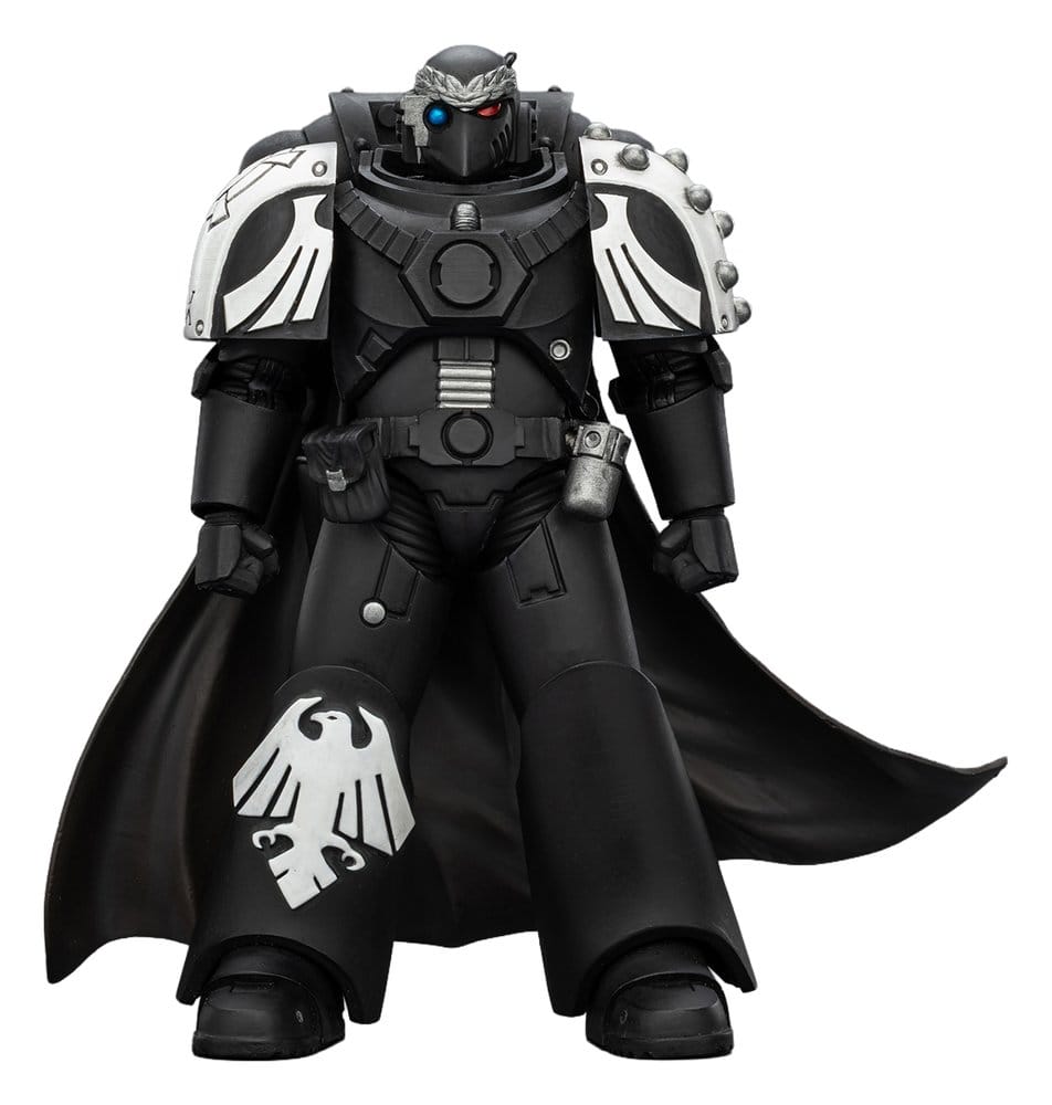 JoyToy Raven Guard Mor Deythan 12 cm action figure, front view in cloak, empty hands, white background