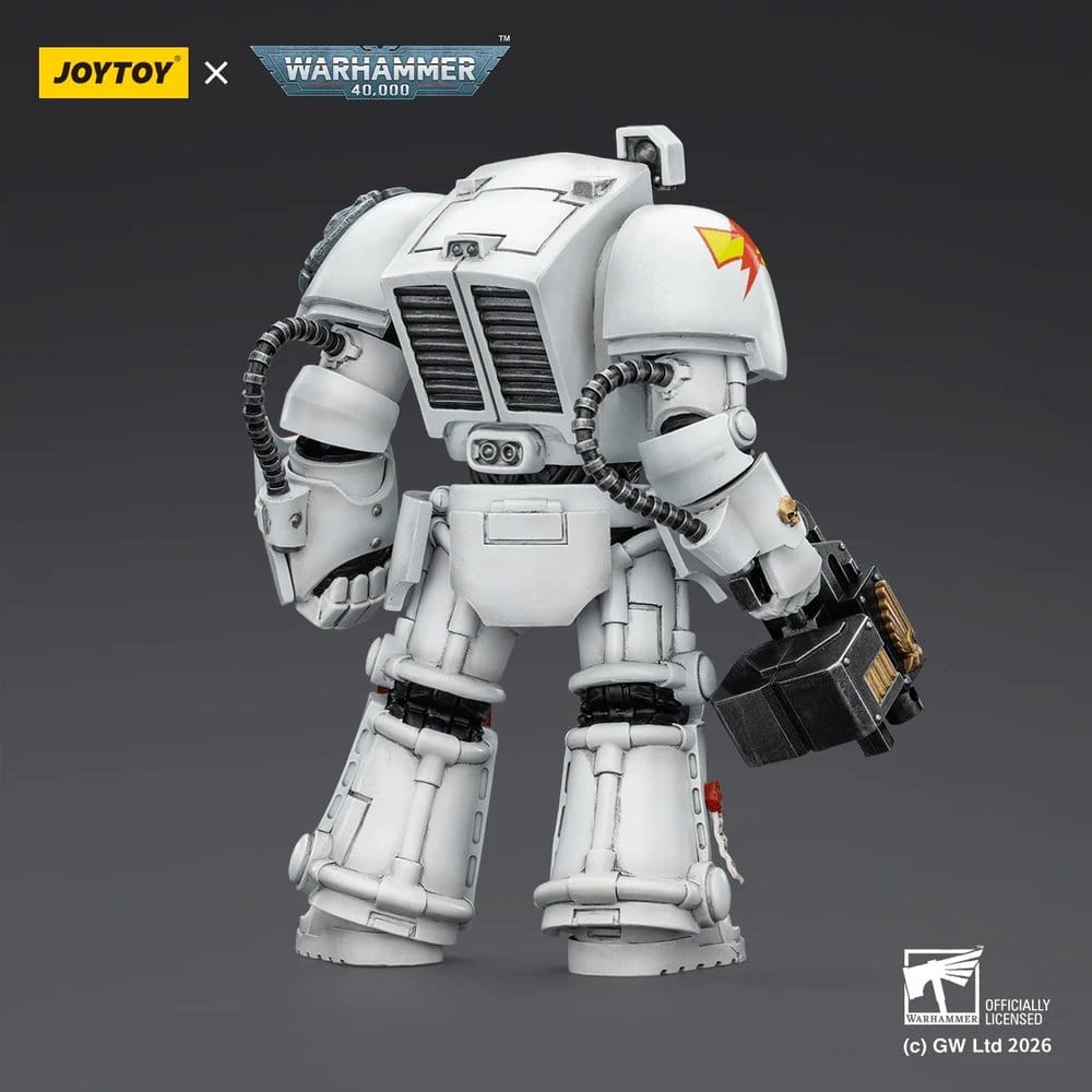JoyToy White Scars Terminator 2 14 cm action figure, back view showing armour backpack
