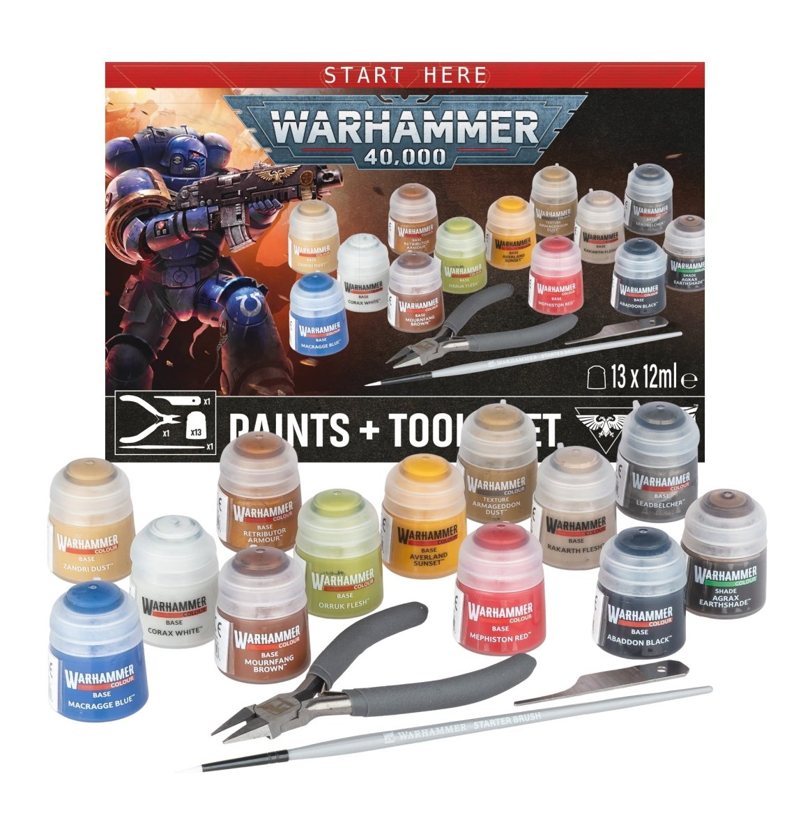 Paints and Tools Set retail packaging