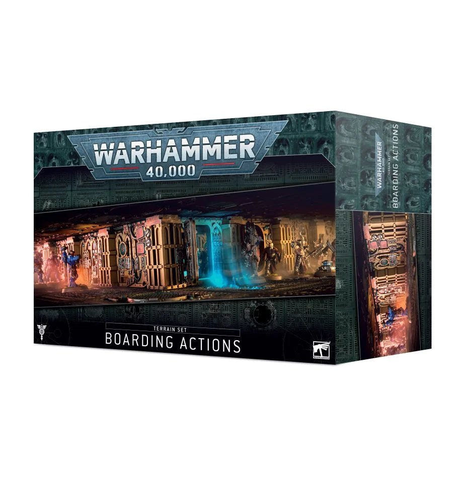 Warhammer 40,000 Boarding Actions Terrain Set box front with Gallowdark corridors