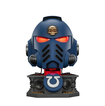JoyToy Warhammer 40K Ultramarines Captain MkX Helmet with Display Stand 1:1 Replica