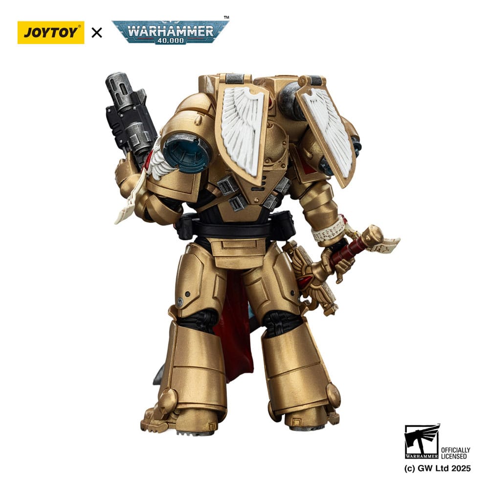 JoyToy Blood Angels Sanguinary Guard 1 20 cm action figure, back view showing winged jump pack, white background