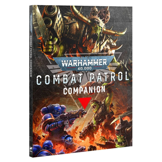 Warhammer 40,000 Combat Patrol Companion book cover with warrior and vehicle illustration.