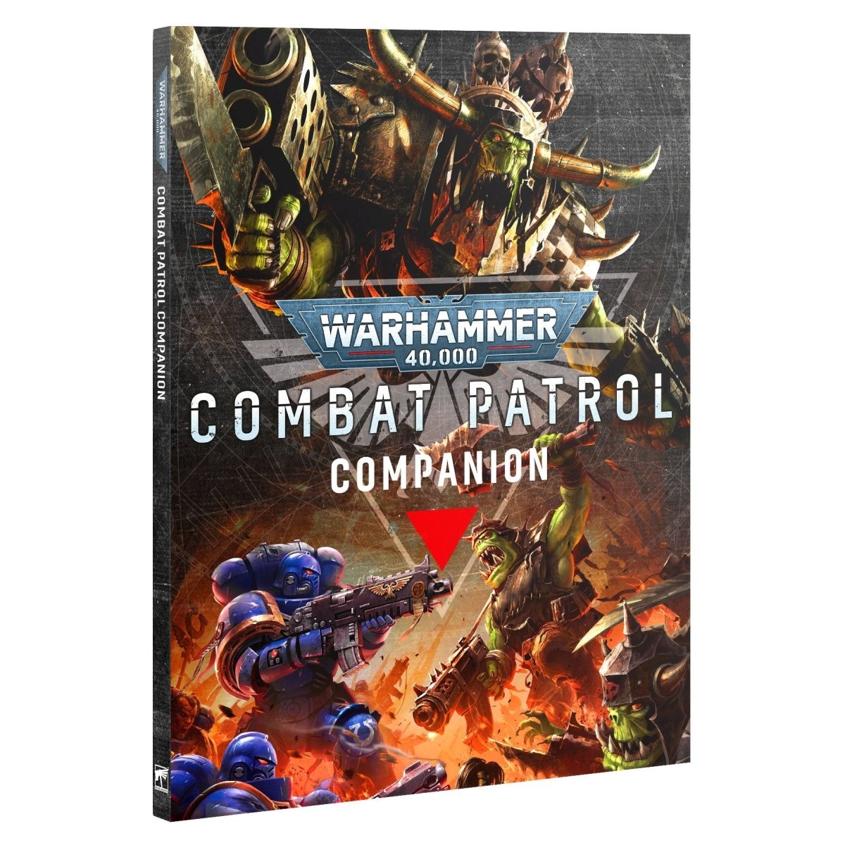 Warhammer 40,000 Combat Patrol Companion book cover with warrior and vehicle illustration.