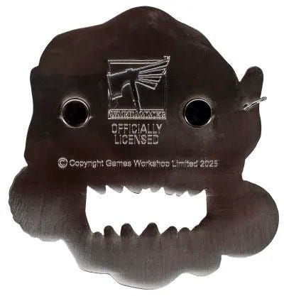 Da Red Gobbo bottle opener back with Warhammer officially licensed engraving