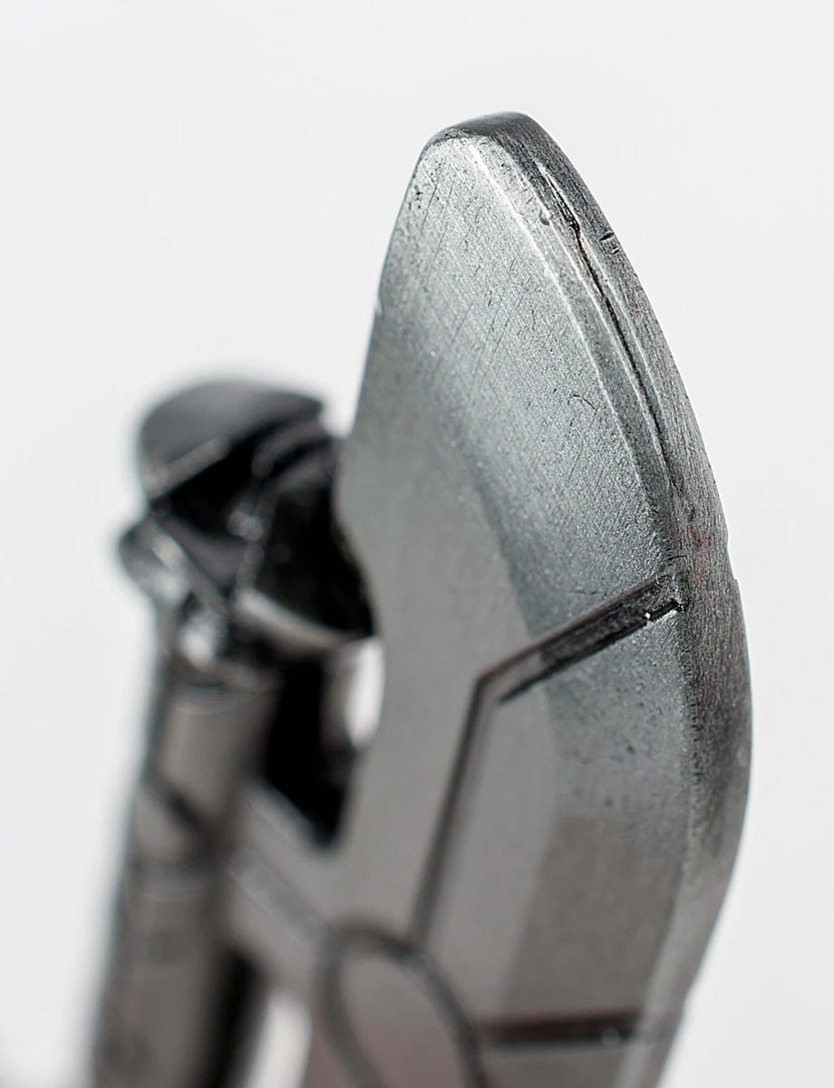 Necron Hyperphase Sword bottle opener, side-on view showing the thickness of the blade