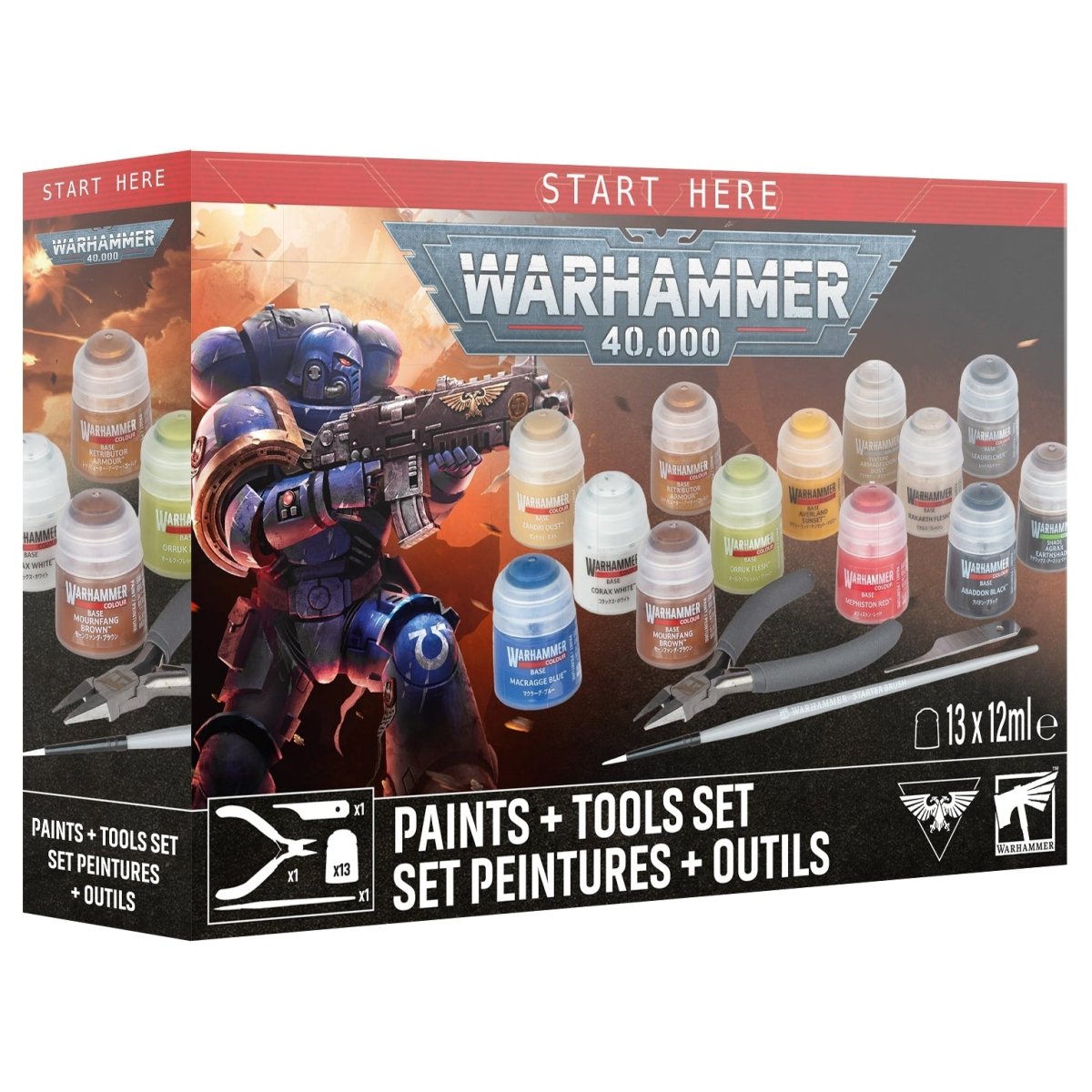 Warhammer 40,000 Paints and Tools Set 11th Edition