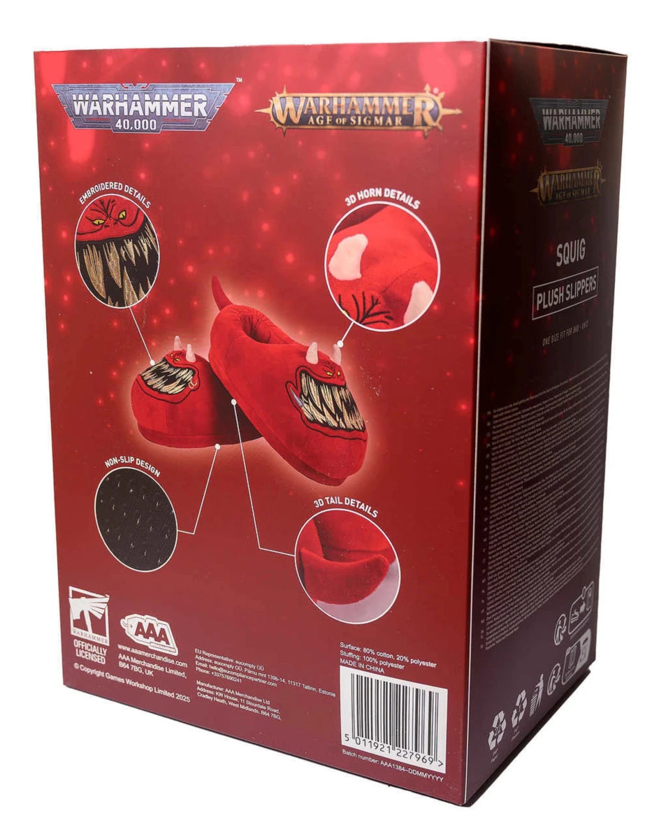 Warhammer 40000: Red Squig Slippers - Loaded Dice