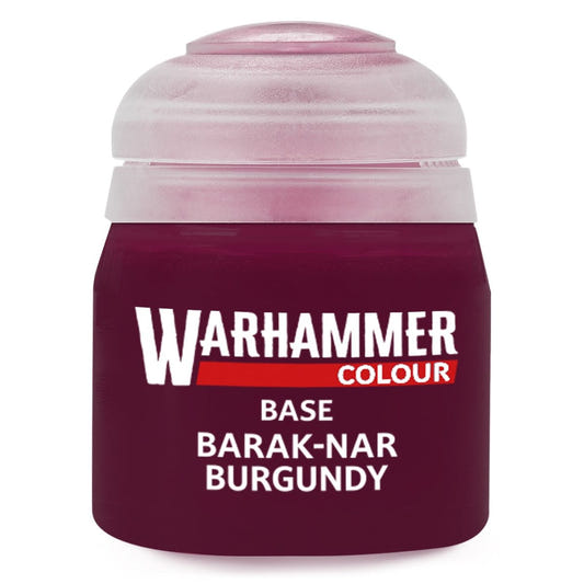 Warhammer Colour Barak-Nar Burgundy paint jar on a white background