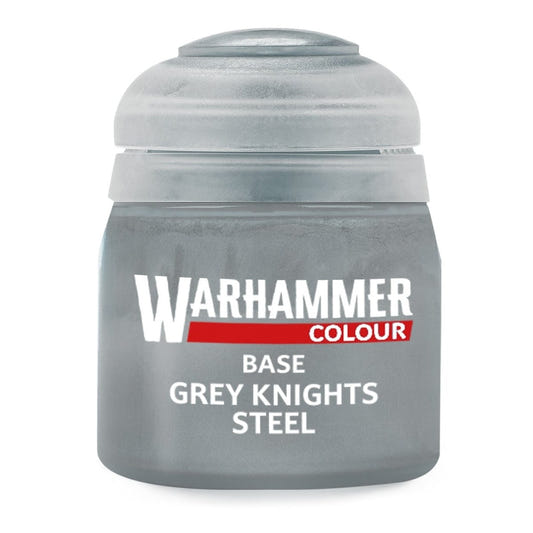 Warhammer Colour Base: Grey Knights Steel 12ml - Loaded Dice