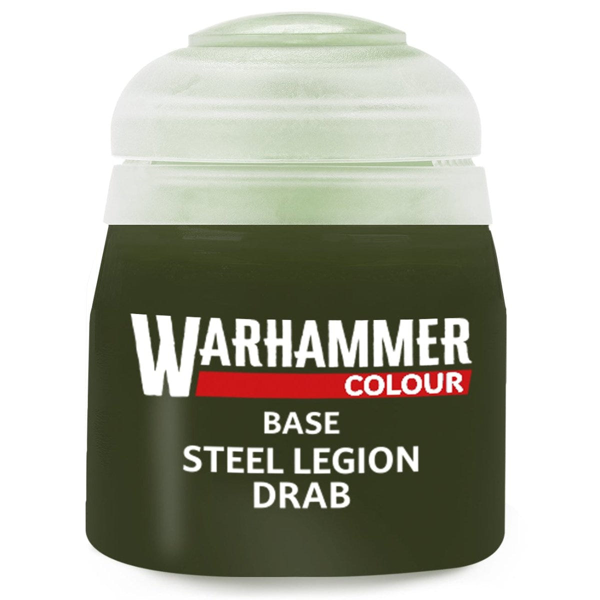Warhammer Colour Base Steel Legion Drab 12ml paint pot