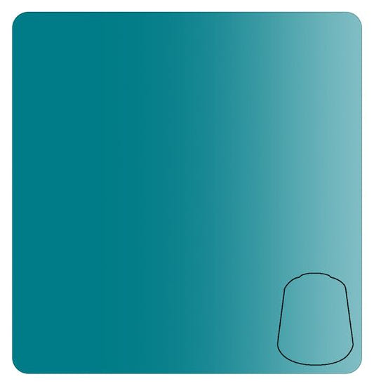 Warhammer Colour Contrast Aethermatic Blue 18ml paint, colour swatch in teal blue gradient