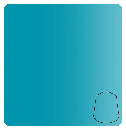 Warhammer Colour Contrast Terradon Turquoise 18ml paint, colour swatch in bright turquoise gradient