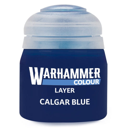 Warhammer Calgar Blue paint canister on a white background