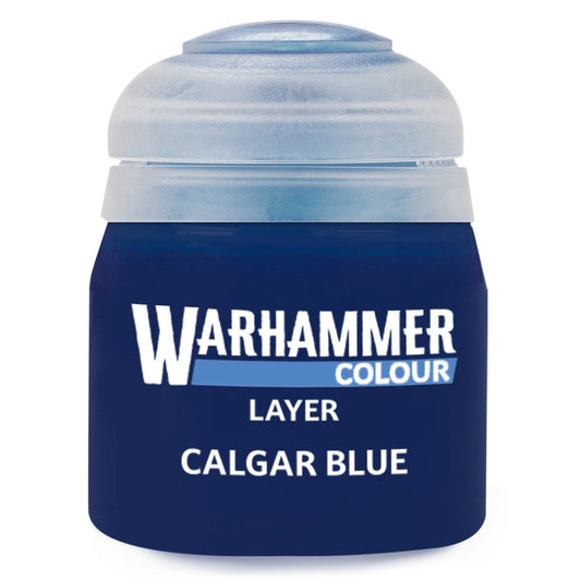 Warhammer Calgar Blue paint canister on a white background
