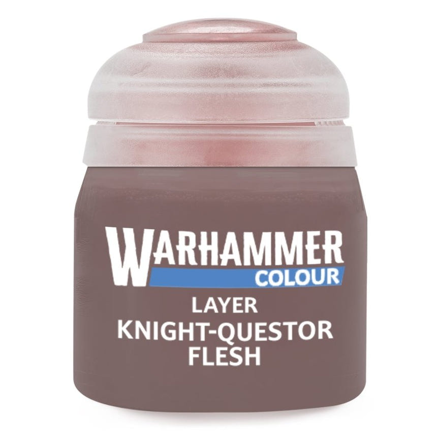 Games Workshop Warhammer Colour Layer Knight-Questor Flesh 12ml paint pot in mauve brown
