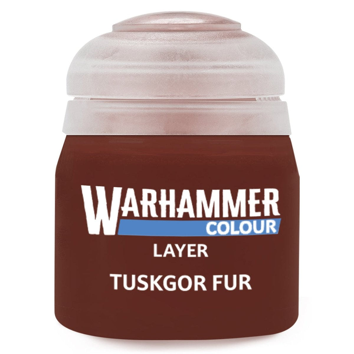 Warhammer Colour Tuskgor Fur paint jar on a white background