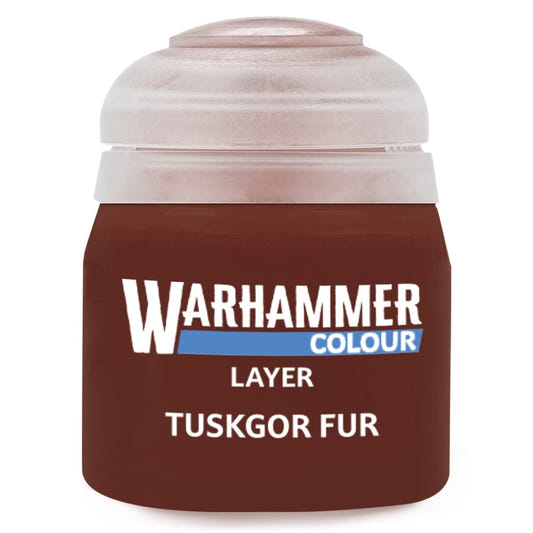 Warhammer Colour Tuskgor Fur paint jar on a white background