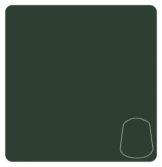 Warhammer Colour Layer Vulkan Green 12ml paint, colour swatch in very dark green
