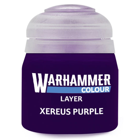 Warhammer Colour Xereus Purple paint jar on a white background