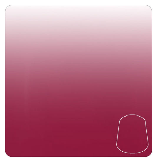 Warhammer Colour Shade Berserker Bloodshade 18ml paint, colour swatch fading to deep red wash