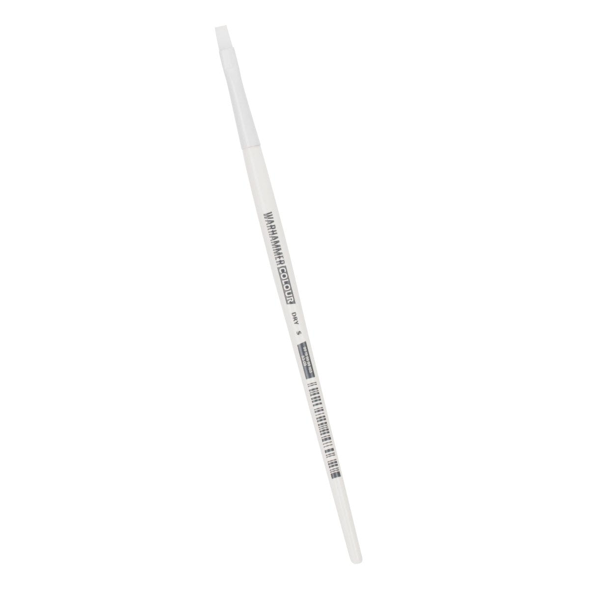Warhammer Colour Synthetic Dry Brush (Small) with white handle and flat synthetic head