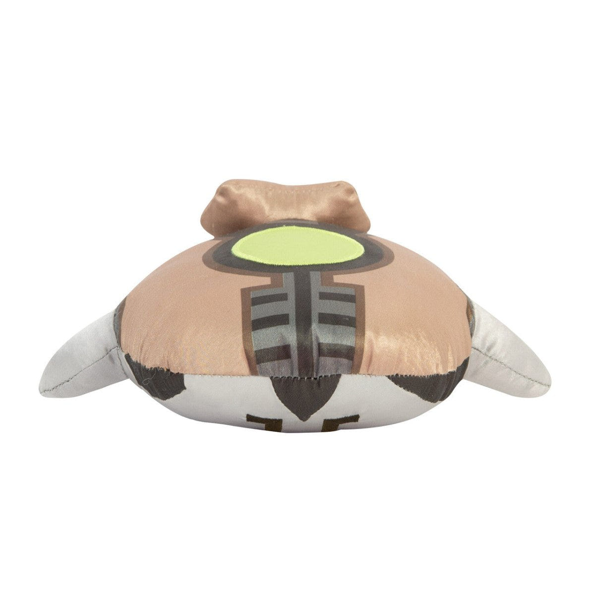 Rear view of the TOMY Warhammer Necron Scarab plush showing the back panel detailing