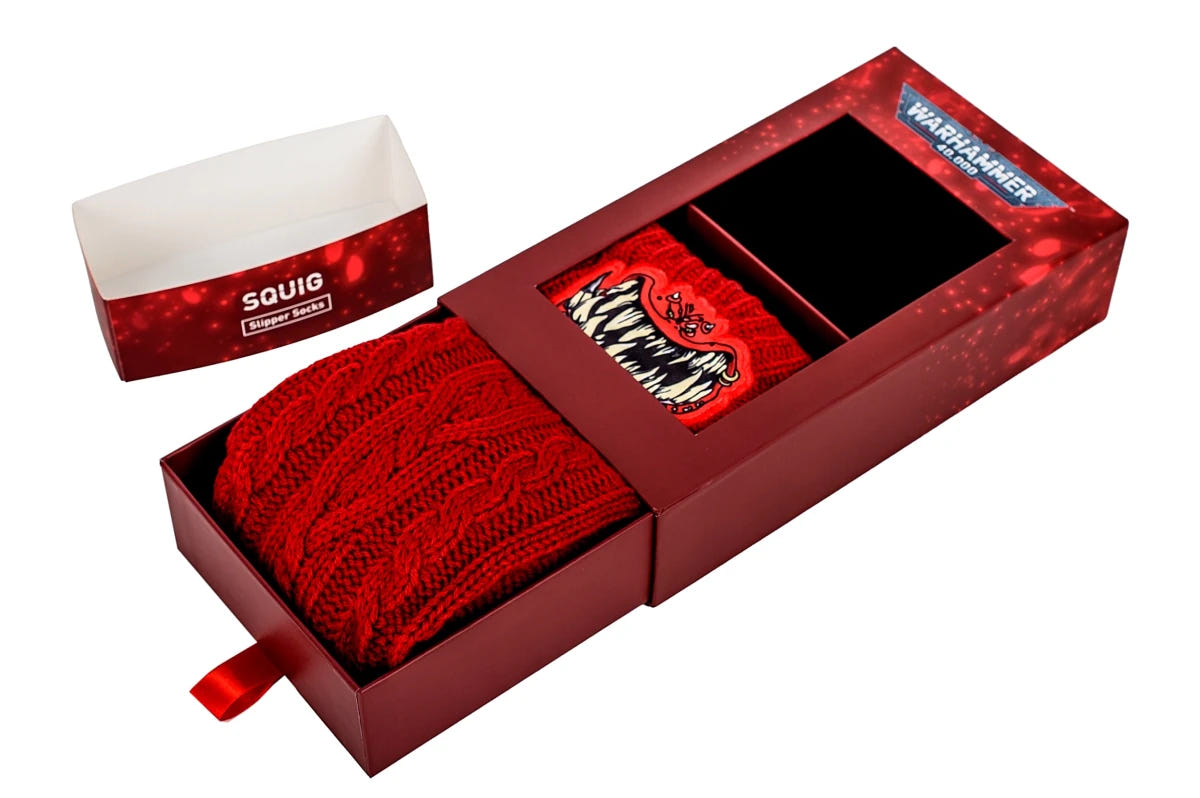 Warhammer Red Squig Slipper Socks - Loaded Dice