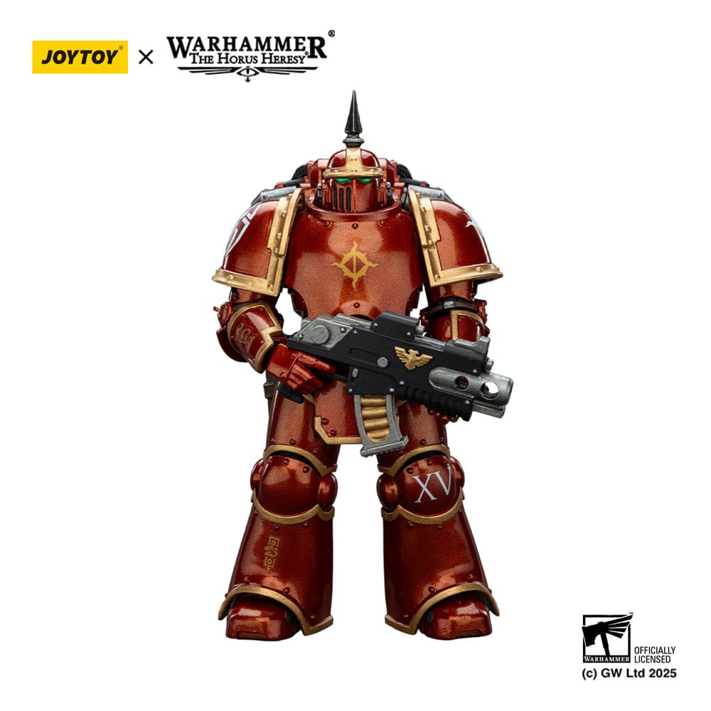 JoyToy Horus Heresy Thousand Sons MK III Tactical Legionary figure, front view with bolter, on white