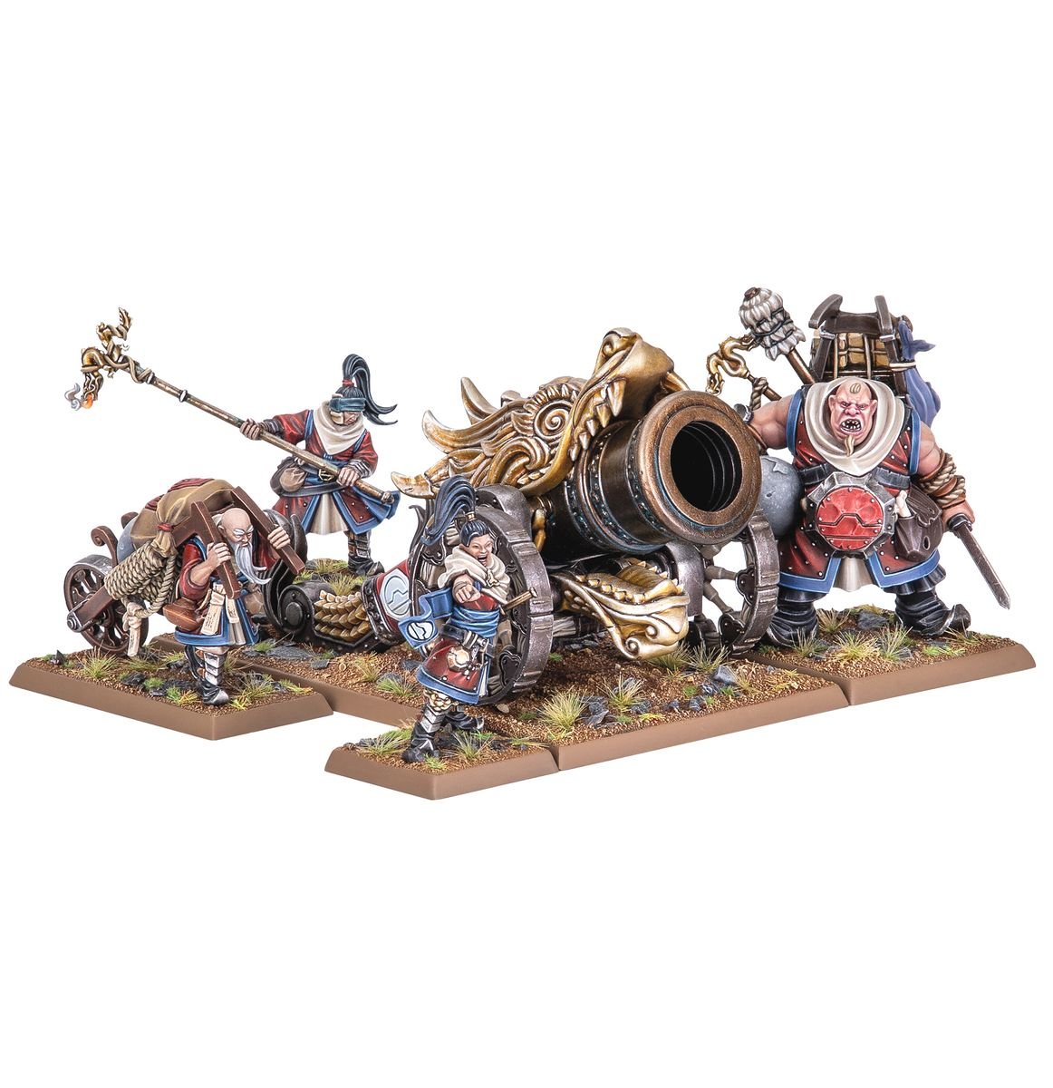 Painted Grand Cathay cannon with its crew