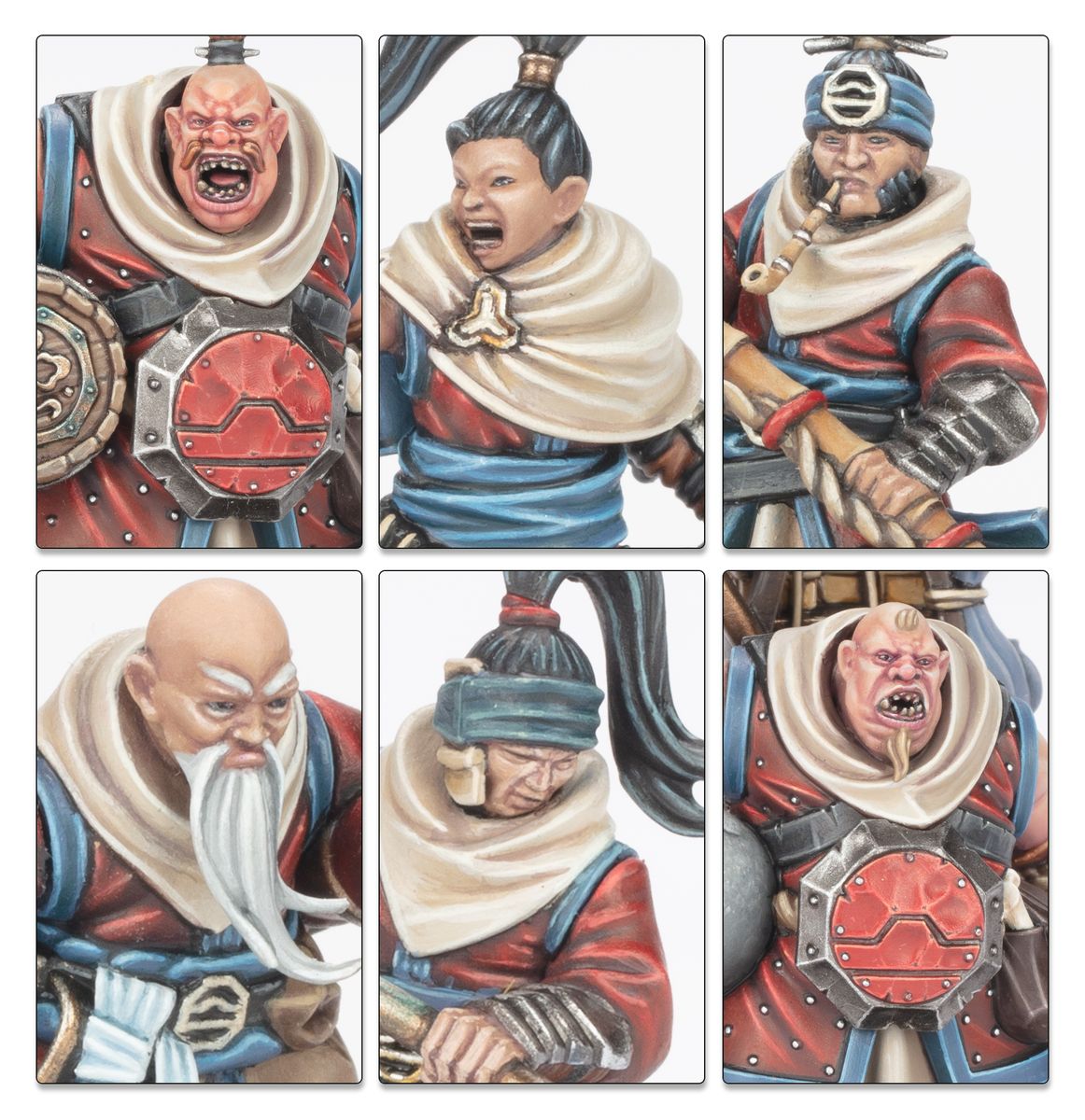Close-ups of Grand Cathay cannon crew faces