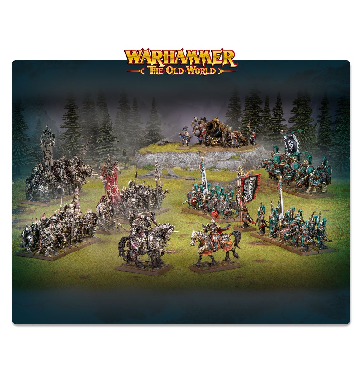 Warriors of Chaos and Grand Cathay armies clashing on a painted Old World battlefield