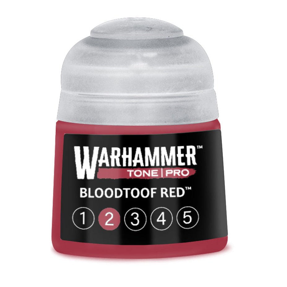 Warhammer Tone Pro Bloodtoof Red 2 12ml paint pot, part of the Bloodtoof Red 1–5 bundle