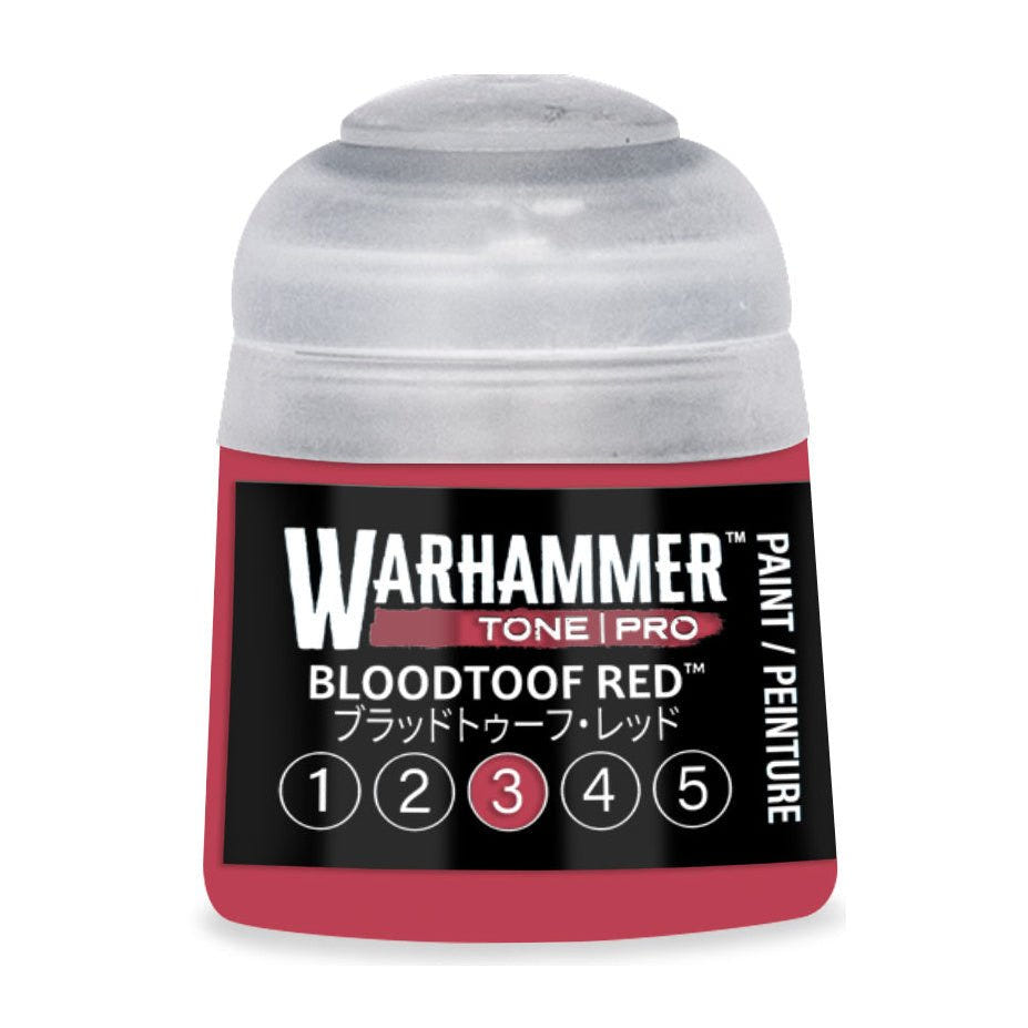 Warhammer Tone Pro Bloodtoof Red 3 12ml paint pot, part of the Bloodtoof Red 1–5 bundle