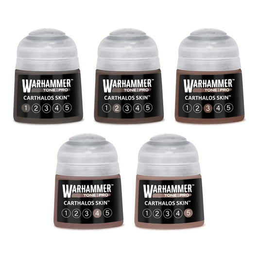 Warhammer Tone Pro Carthalos Skin bundle - all five tones, 1 to 5, 12ml paint pots