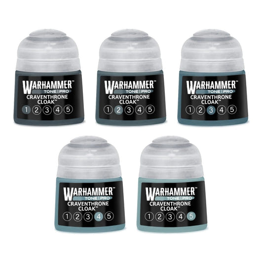 Warhammer Tone Pro Craventhrone Cloak bundle - all five tones, 1 to 5, 12ml paint pots