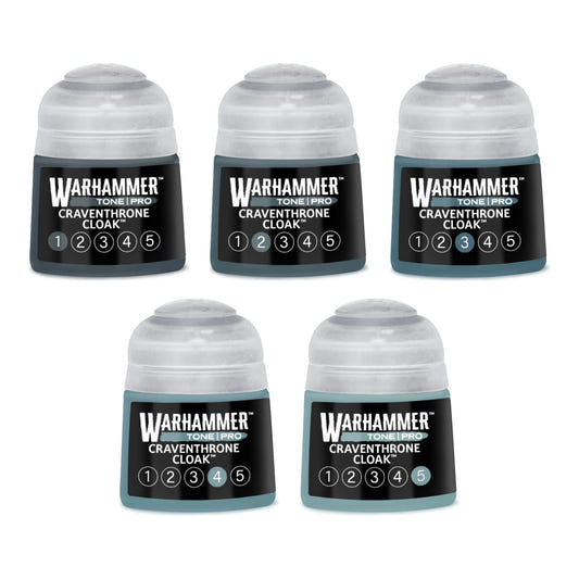 Warhammer Tone Pro Craventhrone Cloak bundle - all five tones, 1 to 5, 12ml paint pots