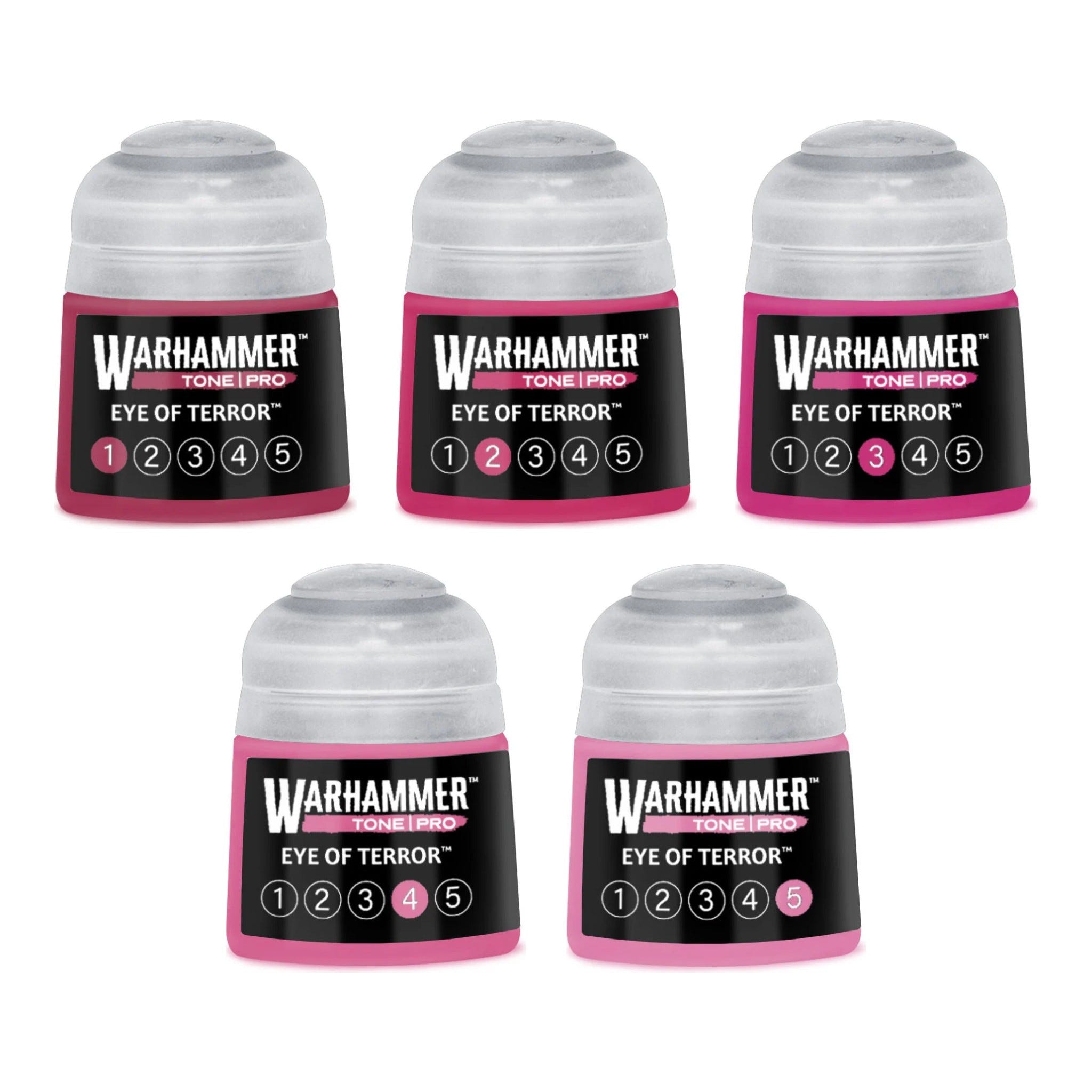 Warhammer Tone Pro Eye of Terror bundle - all five tones, 1 to 5, 12ml paint pots