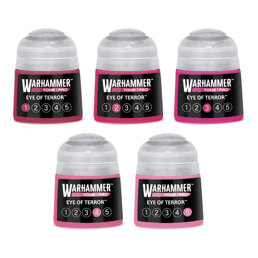 Warhammer Tone Pro Eye of Terror bundle - all five tones, 1 to 5, 12ml paint pots