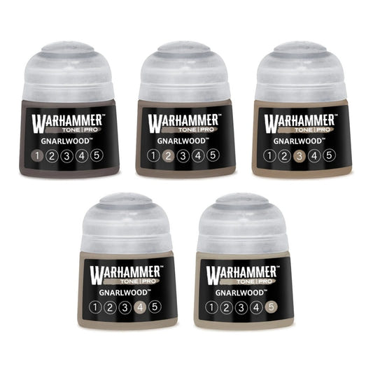 Warhammer Tone Pro Gnarlwood bundle - all five tones, 1 to 5, 12ml paint pots