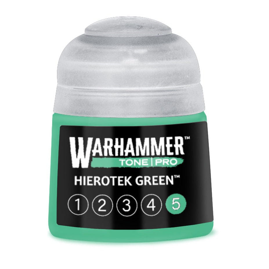 Warhammer Tone Pro Hierotek Green 5 12ml paint pot, part of the Hierotek Green 1–5 bundle
