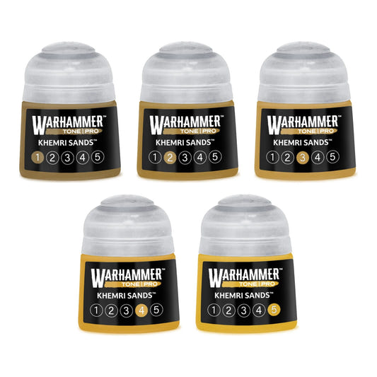 Warhammer Tone Pro Khemri Sands bundle - all five tones, 1 to 5, 12ml paint pots