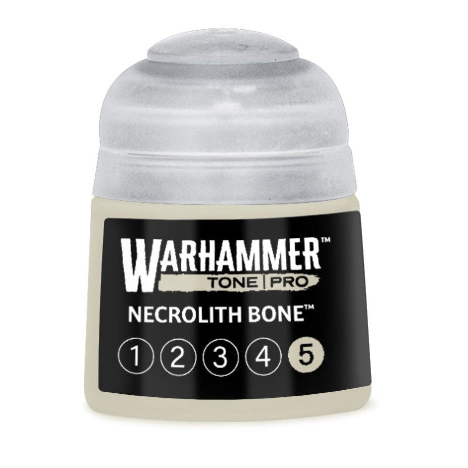 Warhammer Tone Pro Necrolith Bone 5 12ml paint pot, part of the Necrolith Bone 1–5 bundle