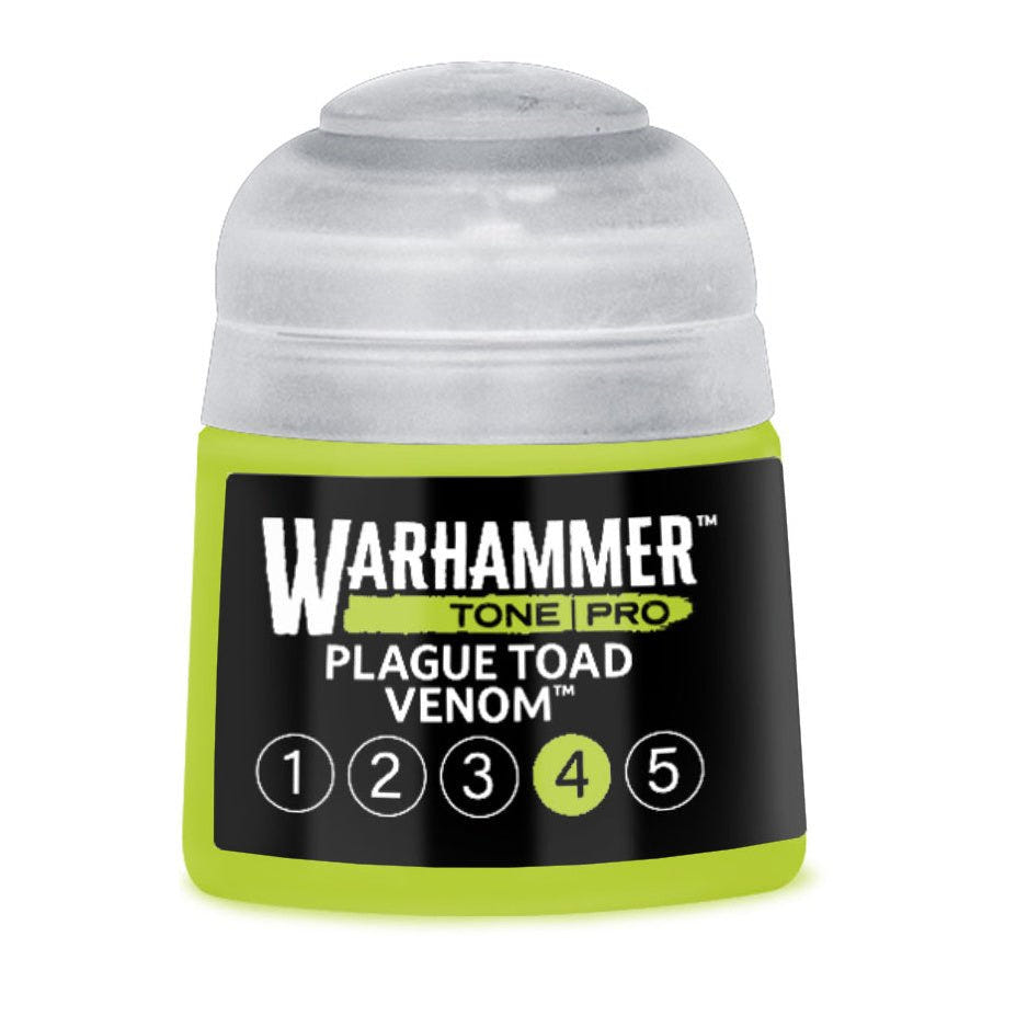 Warhammer Tone Pro Plague Toad Venom 4 12ml paint pot, part of the Plague Toad Venom 1–5 bundle