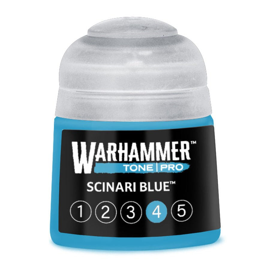 Warhammer Tone Pro Scinari Blue 4 12ml paint pot, part of the Scinari Blue 1–5 bundle