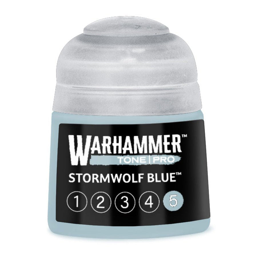 Warhammer Tone Pro Stormwolf Blue 5 12ml paint pot, part of the Stormwolf Blue 1–5 bundle